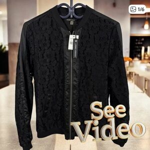 👛 (ANY 2/$30) NWT NORTHERN REFLECTIONS Amanda Green Jacket, lace cutouts